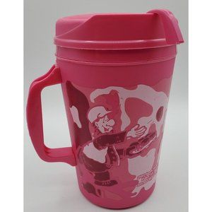 Lamberts Cafe Travel Mug Cup 32 Oz Pink Camo Home of Throwed Rolls Thermo-Serv